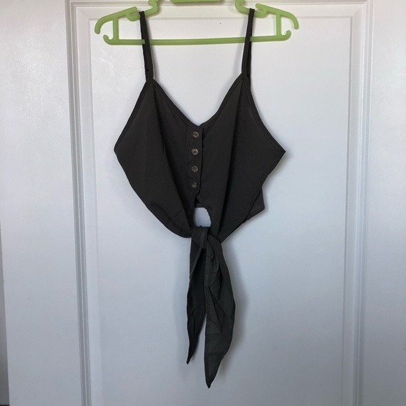 NWOT Women’s Tie Front Crop Top - Picture 3 of 11